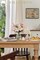 Artificial Flowers in Vase for Spring Home Decor, Fake Silk Pink Flowers with Glass Vase with Fake Water, Fake Astillbe Eucalyptus for Wedding Party Bathroom Farmhouse Kitchen Dining Table